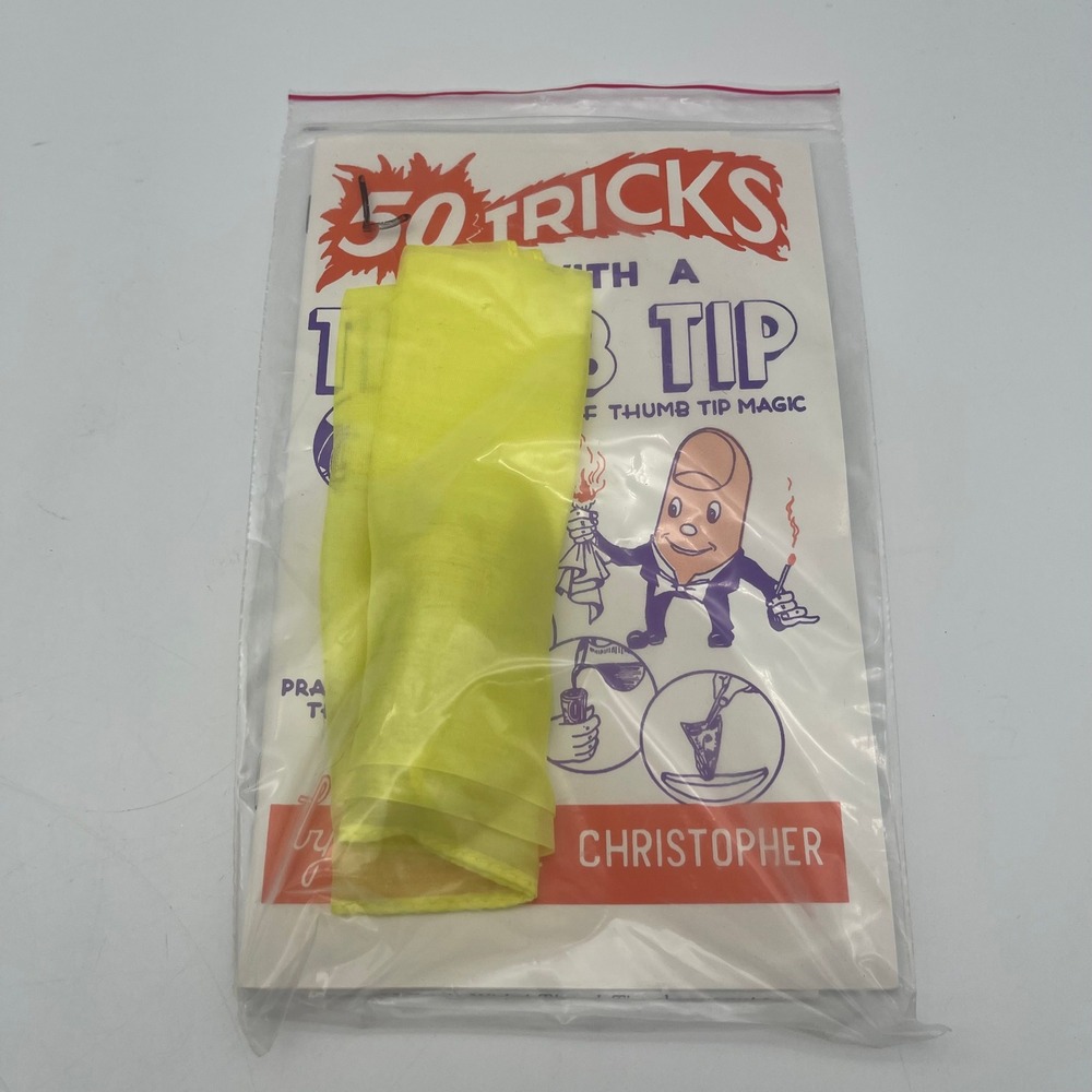 50 Tricks With A Thumb Tip Milbourne Christopher Magic Manual Silk Accessory